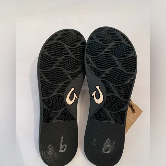 NWT olukai black la’i slide sandals size 8 islander lifestyle comfort sandal - Picture 4 of 5